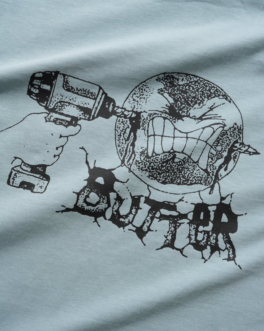 Butter Drill Tee - Grey Blue - Spin Limit Boardshop
