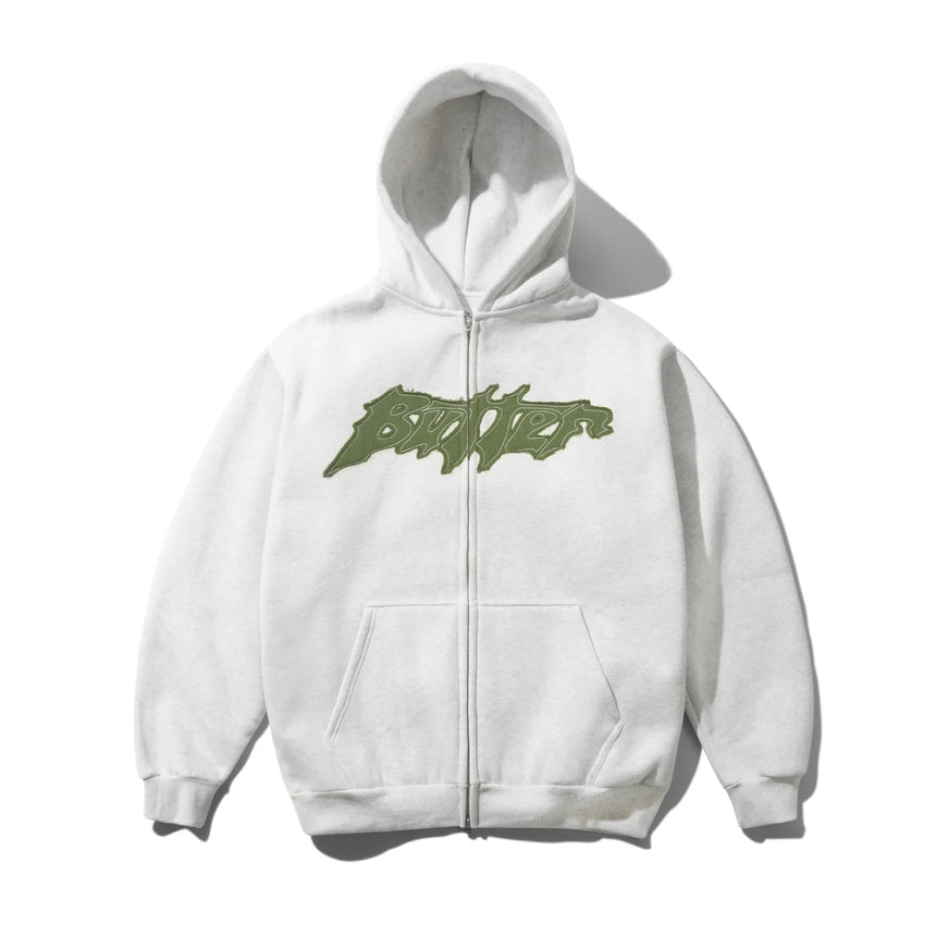 Butter Goods Amplify Zip - Thru Hoodie - Ash - Spin Limit Boardshop