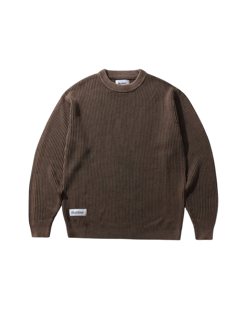 Butter Goods Bleach Knit Sweater - Brown - Spin Limit Boardshop