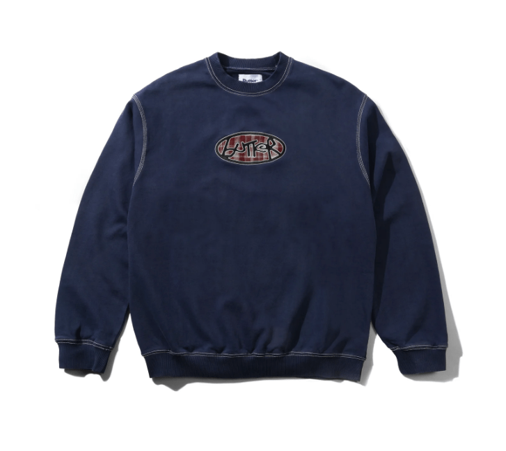 Butter Goods Crust Crewneck - Washed Blue - Spin Limit Boardshop