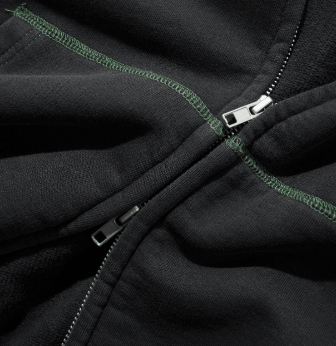 Butter Goods Drummer Zip - Thru Hoodie - Washed Black - Spin Limit Boardshop
