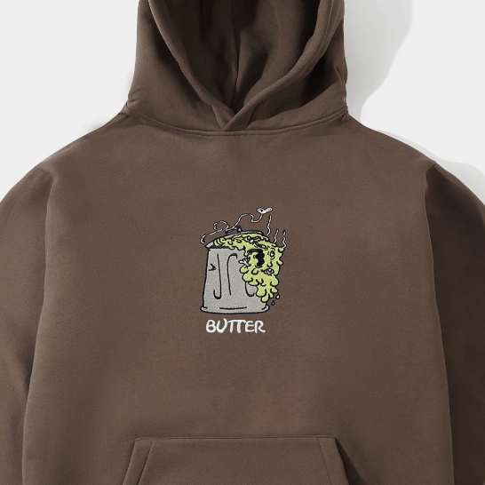 Butter Goods Garbage Pullover Hood - Washed Brown - Spin Limit Boardshop