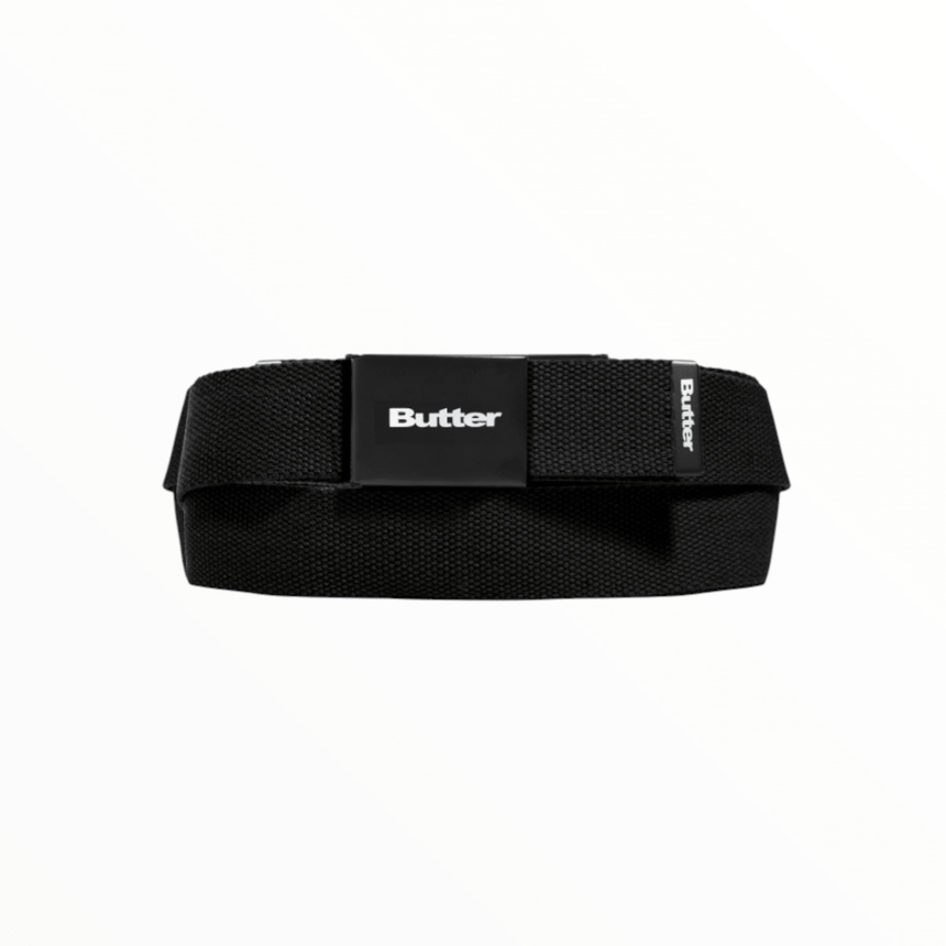 Butter Goods Logo Woven Belt - Black - Spin Limit Boardshop