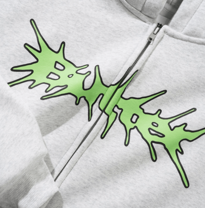Butter Goods Nail Logo Zip - Thru Hoodie - Ash - Spin Limit Boardshop