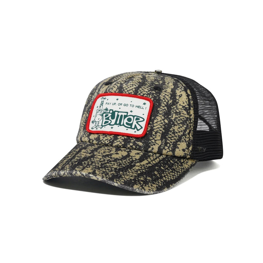 Butter Goods Pay Up Trucker Cap - Lowland Camo - Spin Limit Boardshop