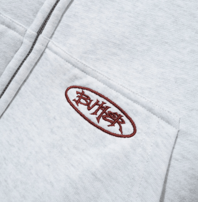 Butter Goods Plaid Lined Zip-Thru Hoodie - Ash - Spin Limit Boardshop