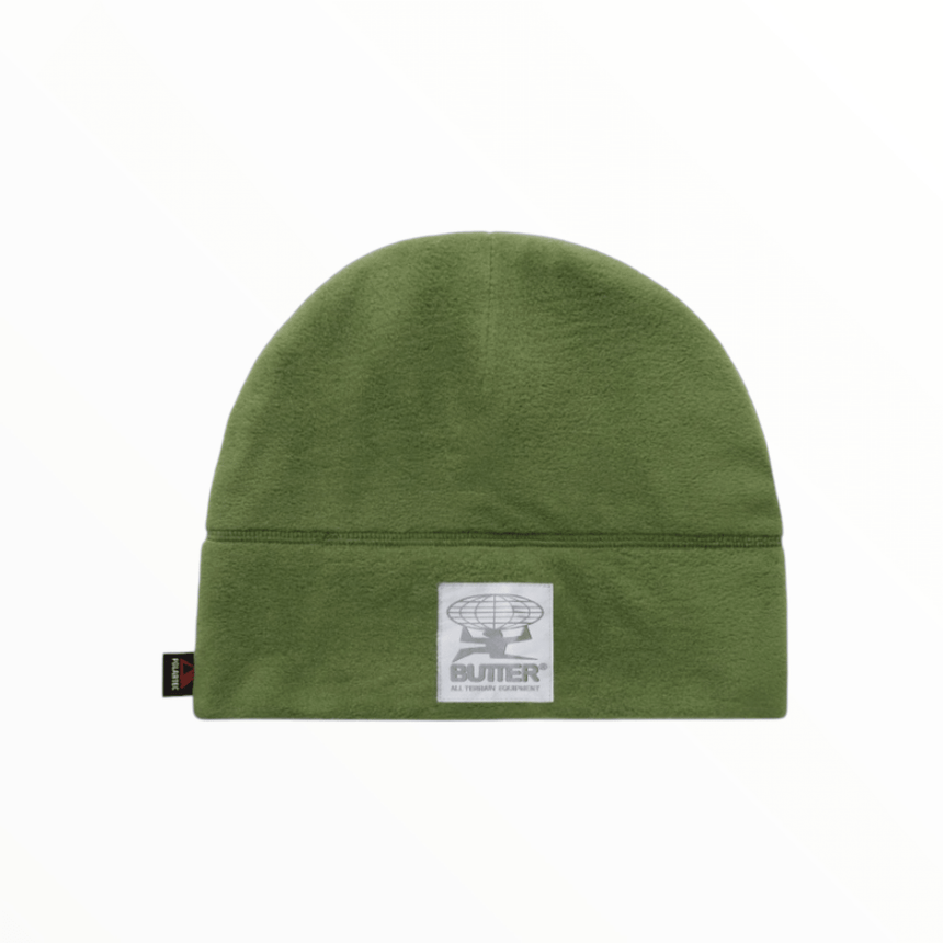 Butter Goods Polartec Skully Beanie - Army - Spin Limit Boardshop