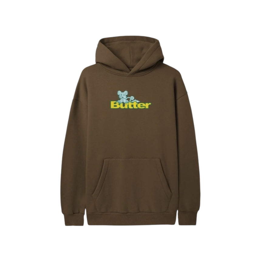 Butter Goods Rat Logo Hood - Washed Brown - Spin Limit Boardshop