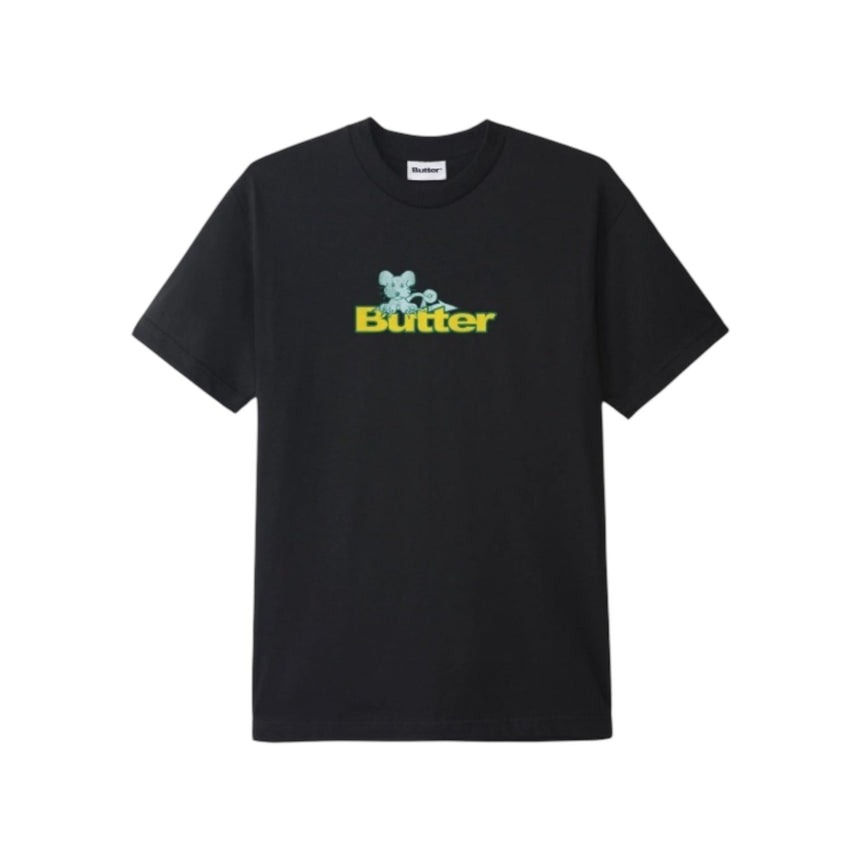 Butter Goods Rat Logo Tee - Black - Spin Limit Boardshop