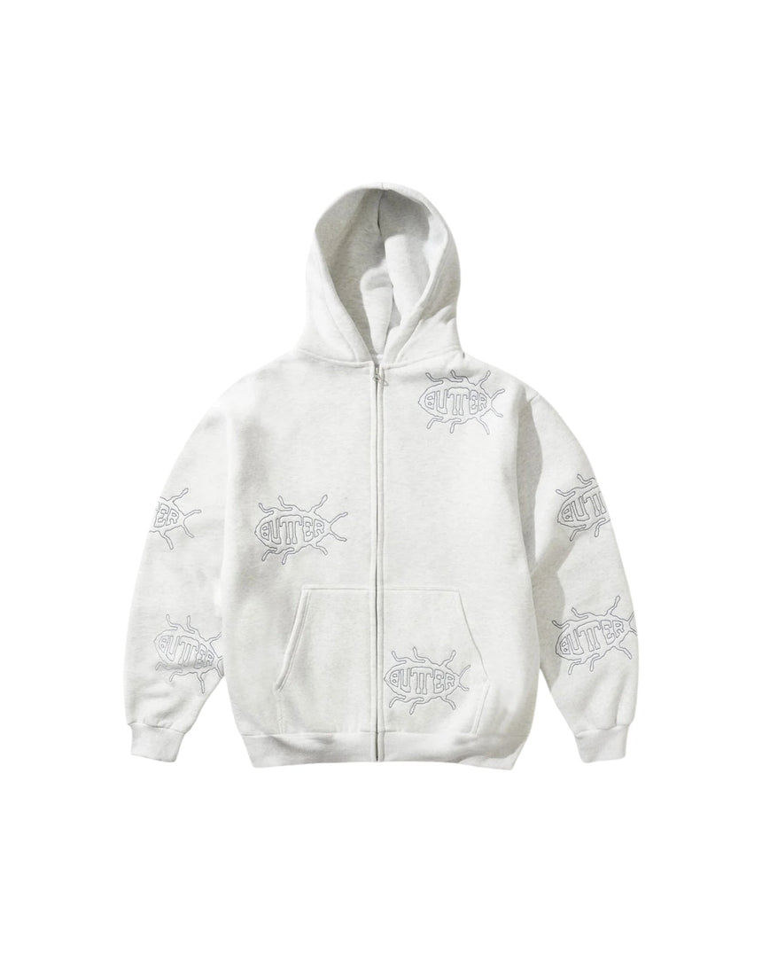 Butter Goods Roach Zip Hoodie - Ash - Spin Limit Boardshop