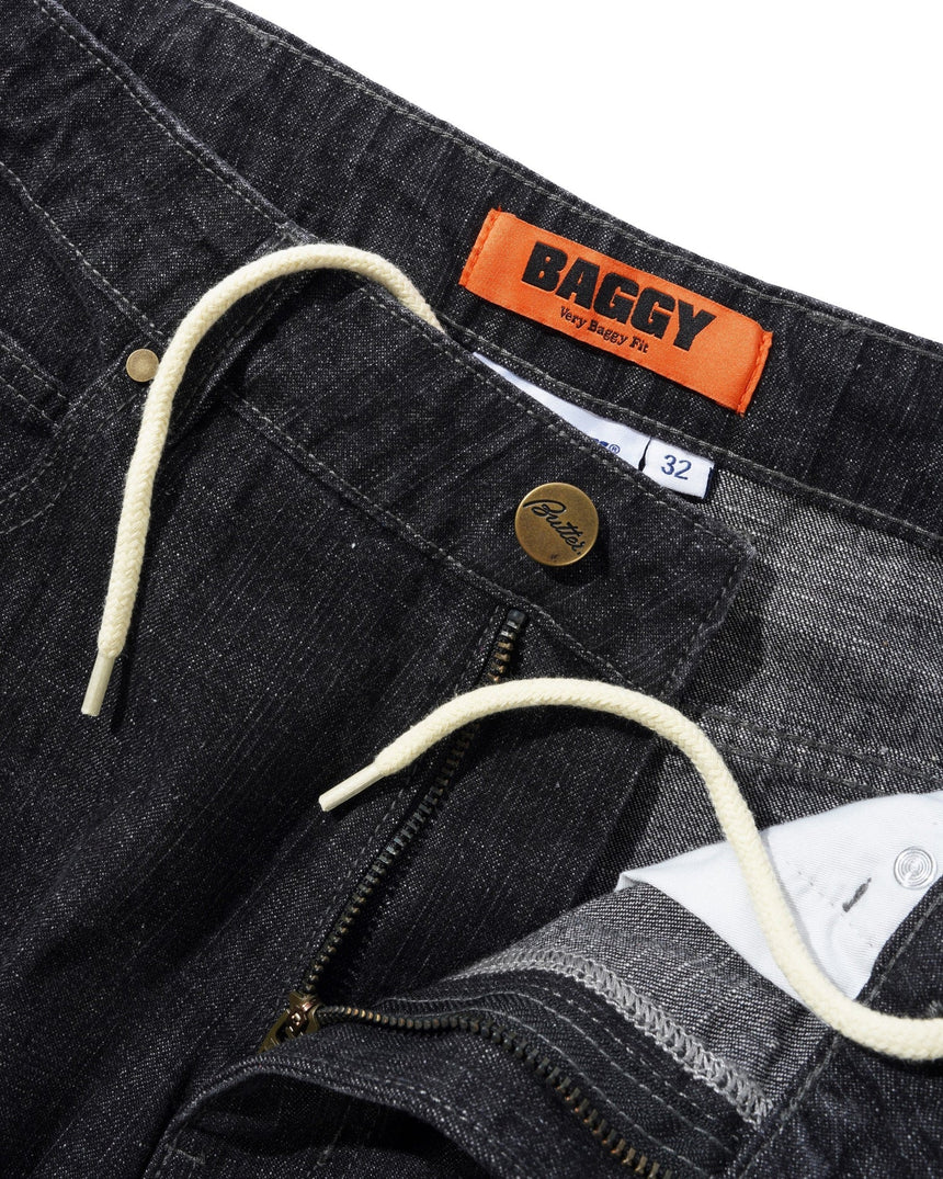 Butter Goods Scorpion Stitch Jeans - Slub Black - Spin Limit Boardshop