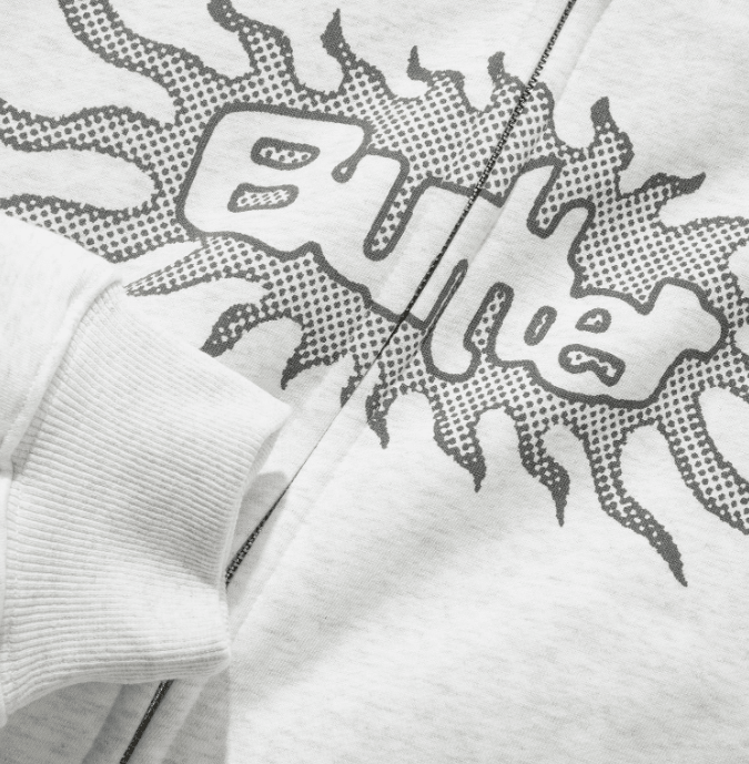 Butter Goods Solar Zip-Thru Hoodie - Ash - Spin Limit Boardshop
