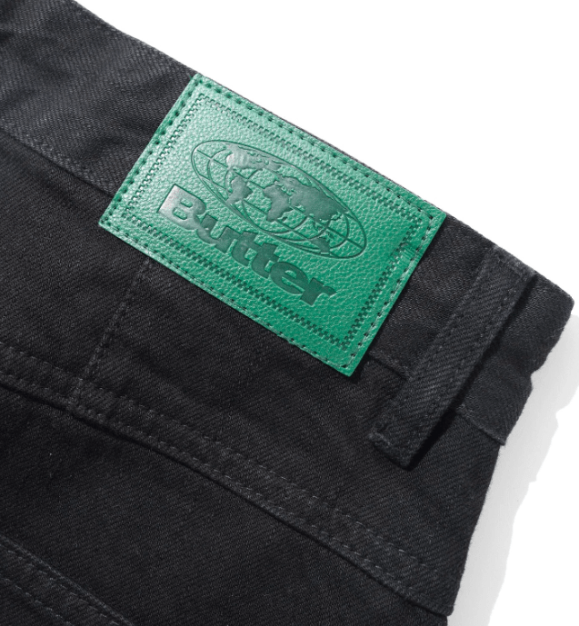 Butter Goods Wide Cut Denim Pants - Flat Black - Spin Limit Boardshop