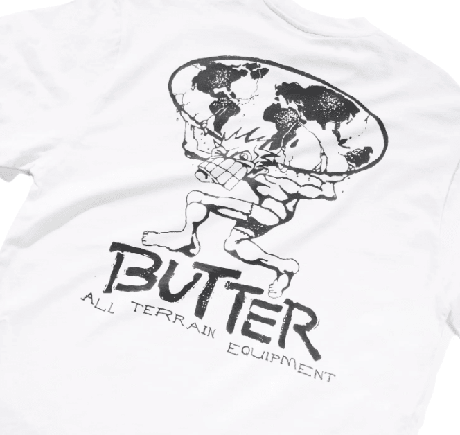 Butter Terrain Tee - White - Spin Limit Boardshop