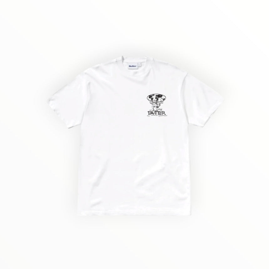 Butter Terrain Tee - White - Spin Limit Boardshop