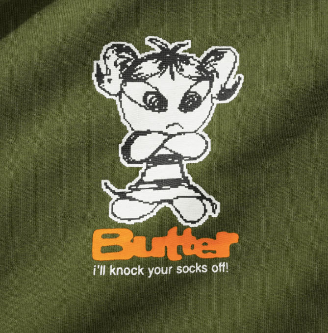Butter Vexed Tee - Army - Spin Limit Boardshop