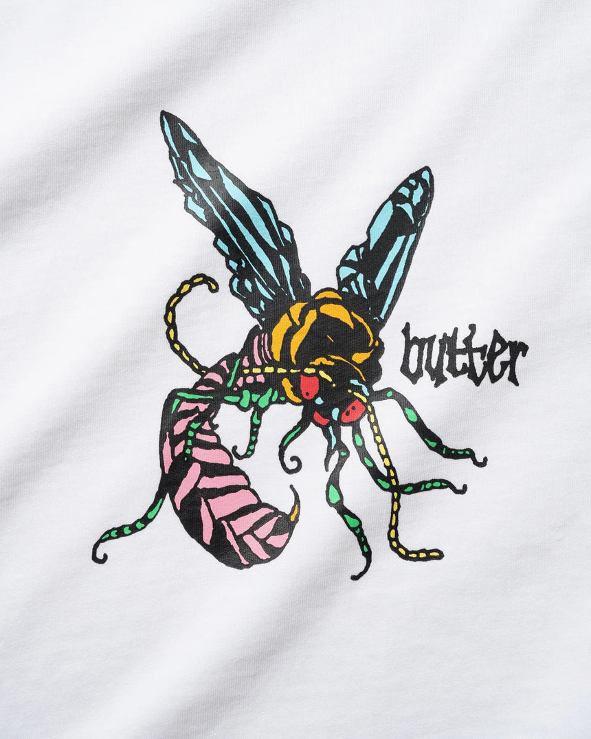 Butter Wasp Tee - White - Spin Limit Boardshop