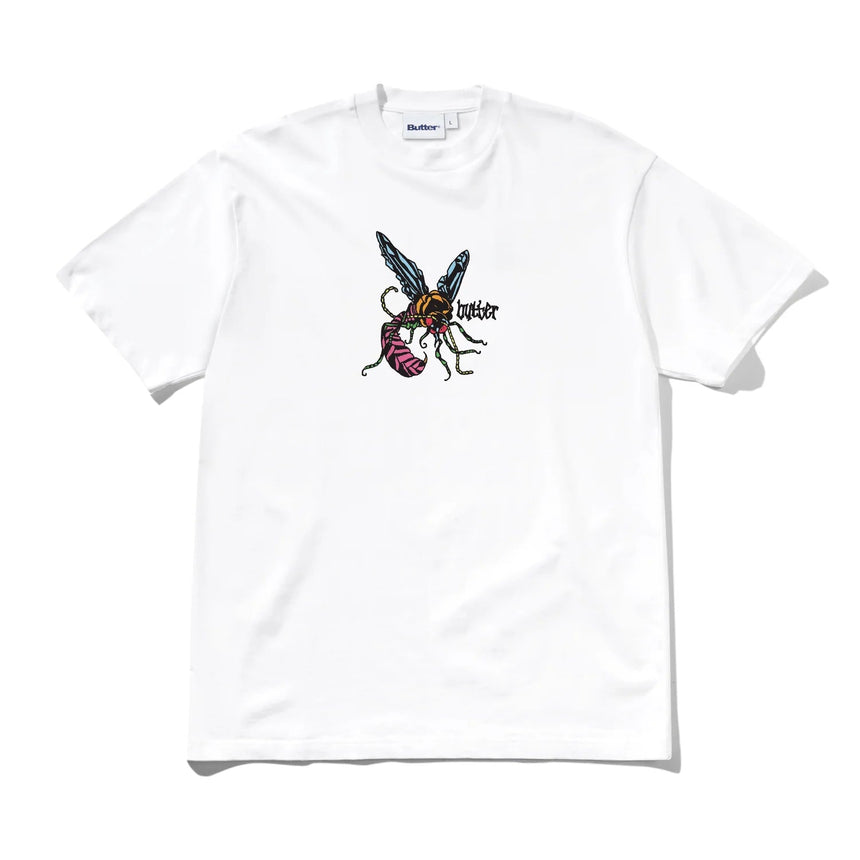 Butter Wasp Tee - White - Spin Limit Boardshop