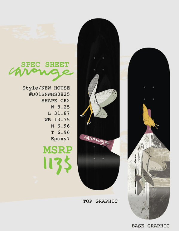 Carouge New House Twin Board - 8.25 - Spin Limit Boardshop