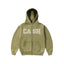 Cash Only Campus Zip Thru Hood - Washed Olive - Spin Limit Boardshop