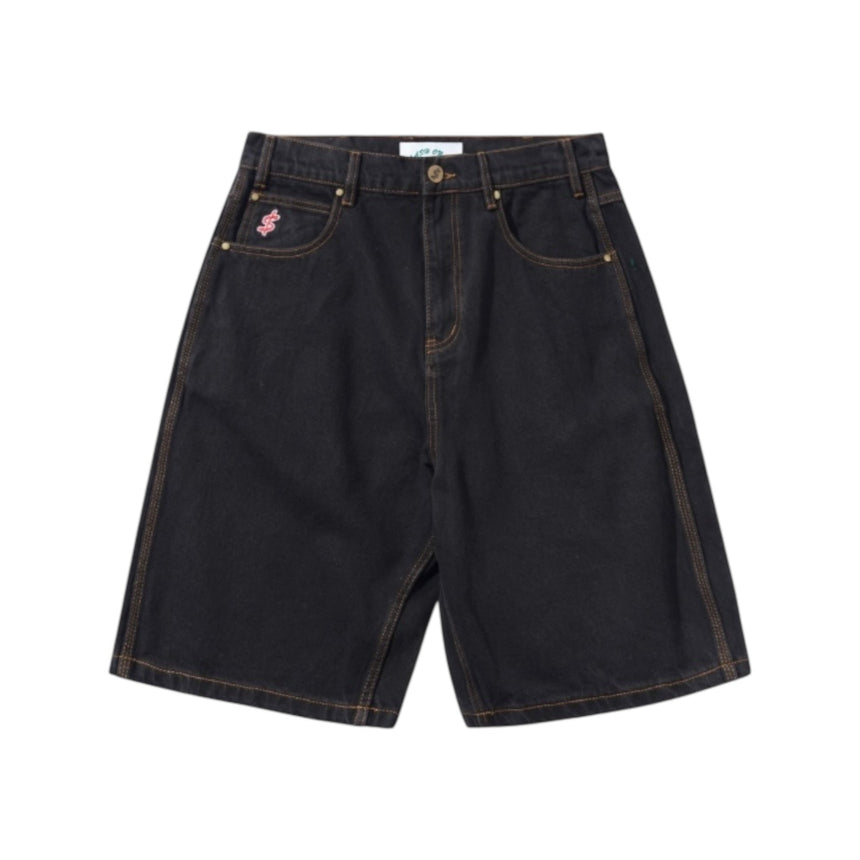 Cash Only Logo Denim Short - Washed Black - Spin Limit Boardshop