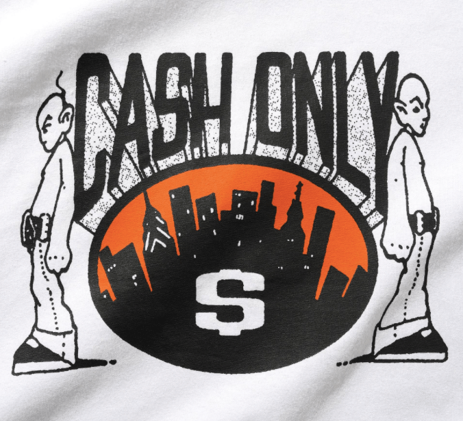 Cash Only Metro Tee - White - Spin Limit Boardshop