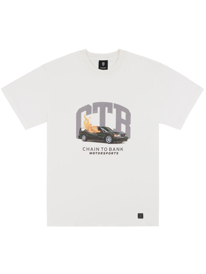 CTB Benz Of Fire Tee - White - Spin Limit Boardshop