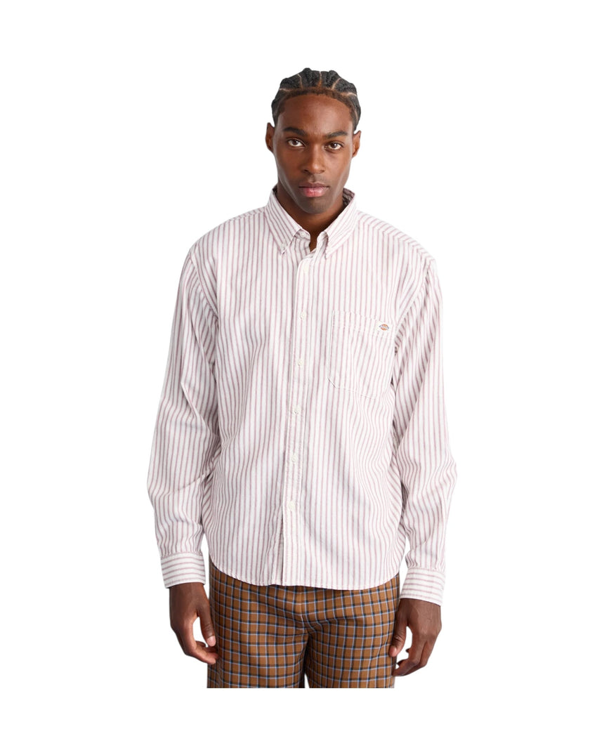 Dickies Chambray Woven Shirt - White Stripe - Spin Limit Boardshop