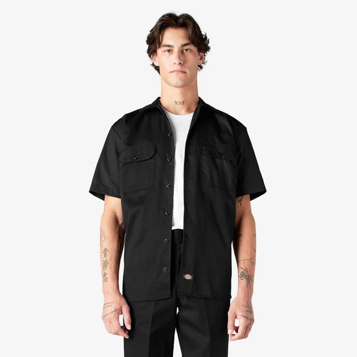 Dickies Pocket Short Sleeve Work Shirt - Black - Spin Limit Boardshop