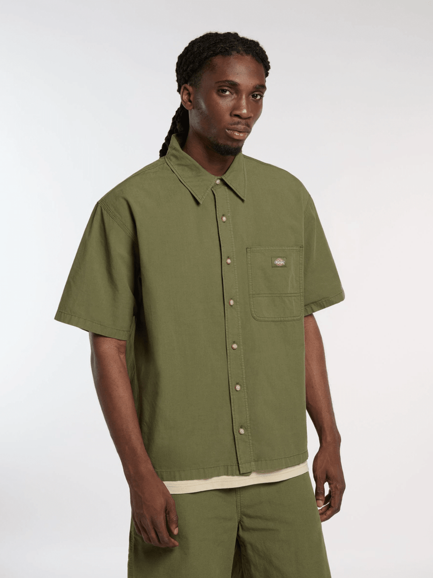Dickies Venal Woven SS Shirt - Olive - Spin Limit Boardshop