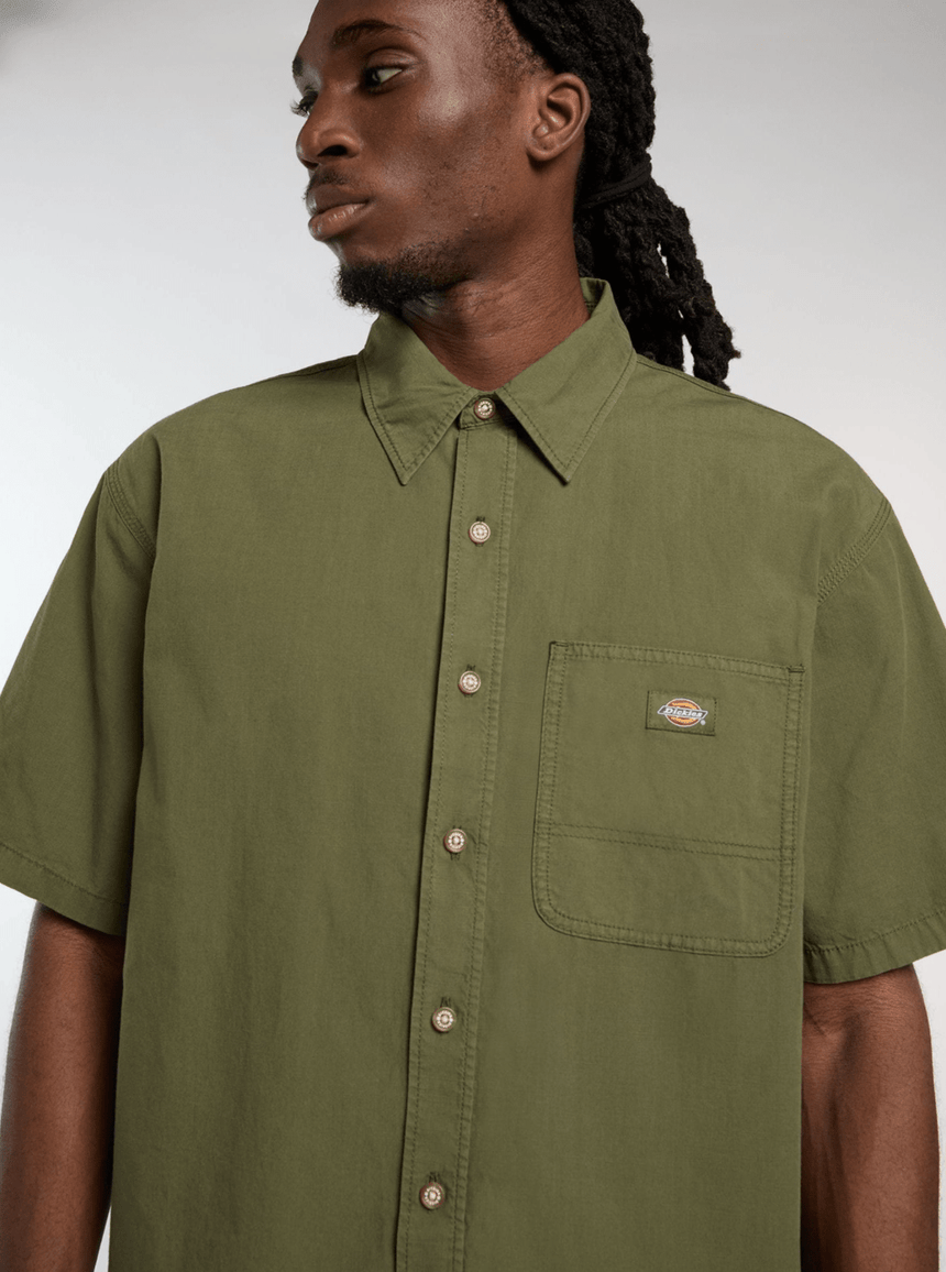 Dickies Venal Woven SS Shirt - Olive - Spin Limit Boardshop