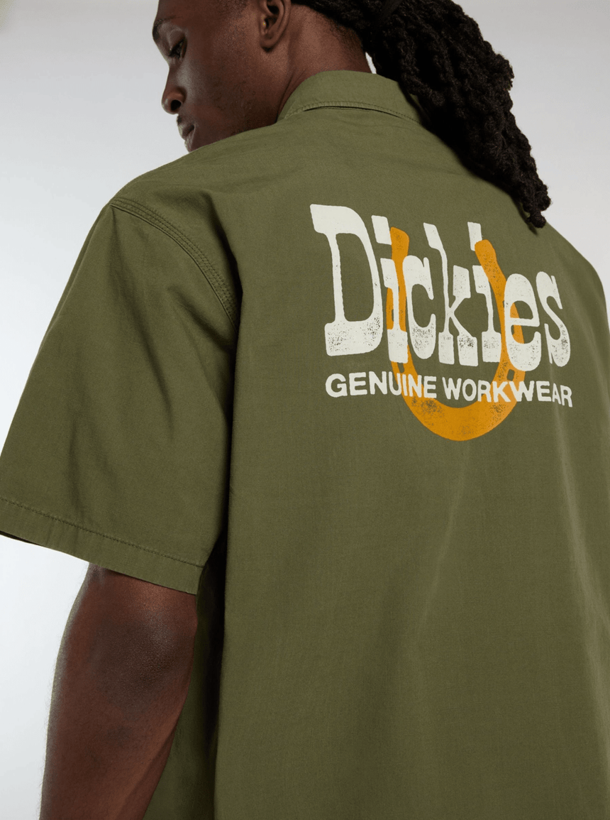Dickies Venal Woven SS Shirt - Olive - Spin Limit Boardshop