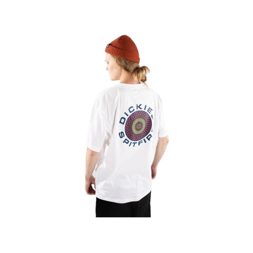 Dickies X Spitfire Knit Tee - White - Spin Limit Boardshop