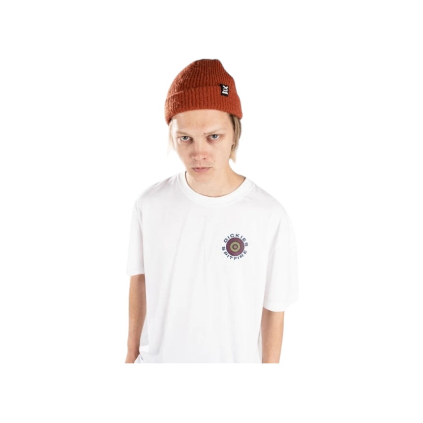 Dickies X Spitfire Knit Tee - White - Spin Limit Boardshop