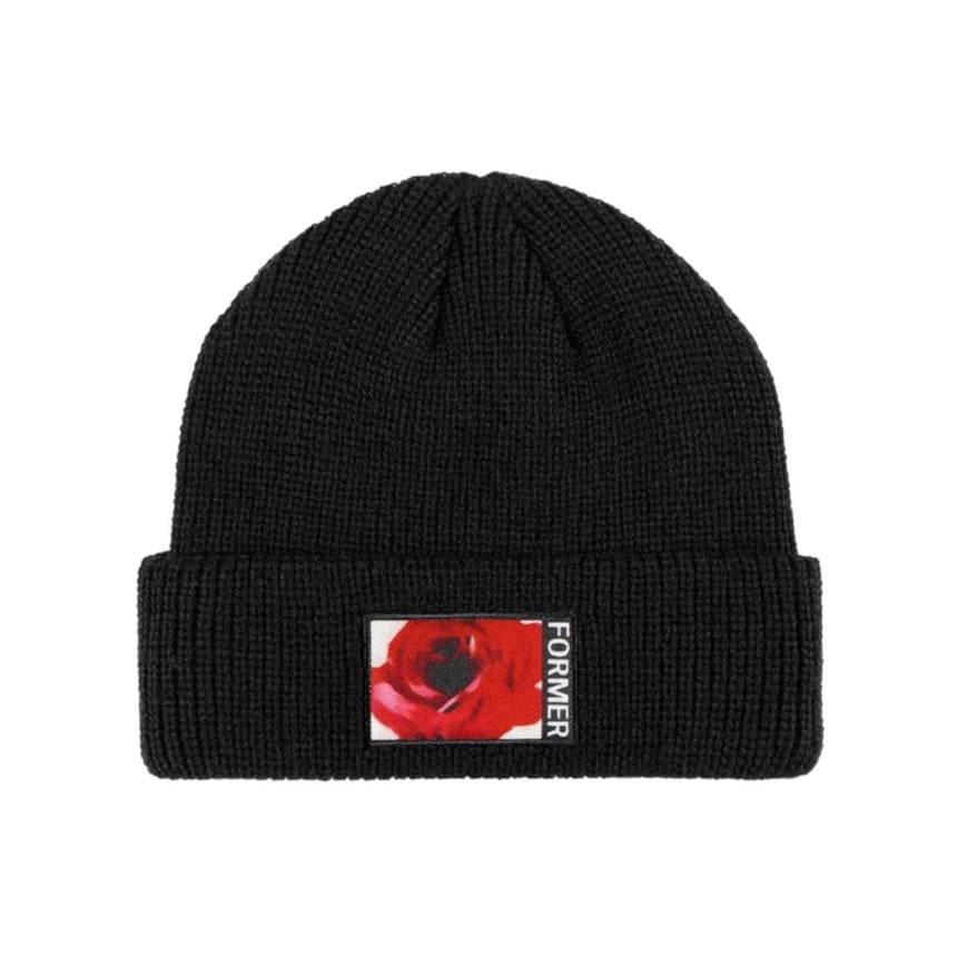 Former Rosette Patch Beanie - Black - Spin Limit Boardshop