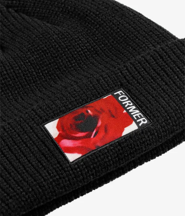 Former Rosette Patch Beanie - Black - Spin Limit Boardshop