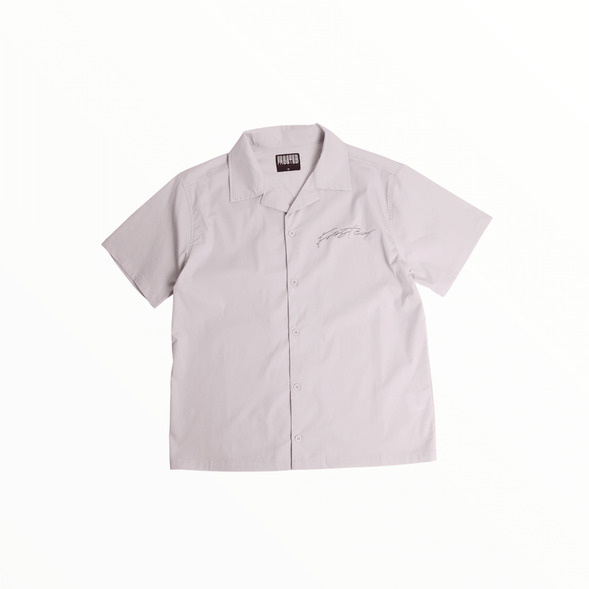 Frosted Button Ups Tee - Light Grey - Spin Limit Boardshop