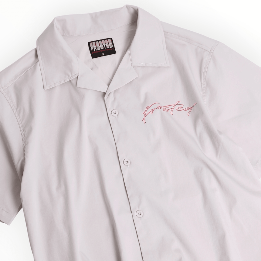 Frosted Button Ups Tee - Light Grey - Spin Limit Boardshop