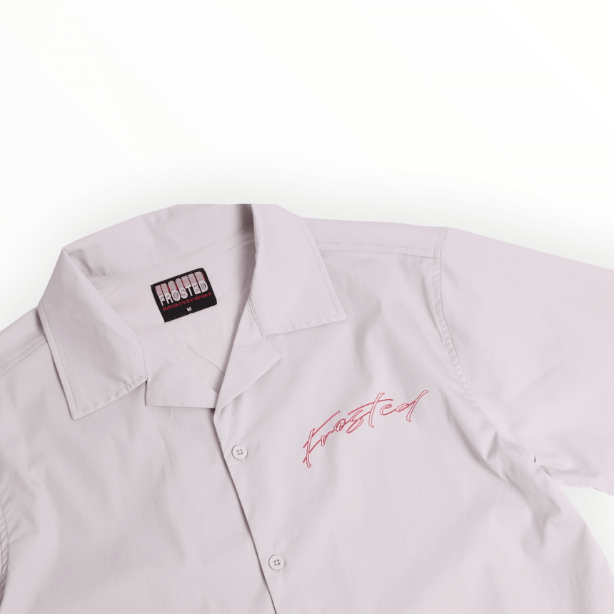 Frosted Button Ups Tee - Light Grey - Spin Limit Boardshop