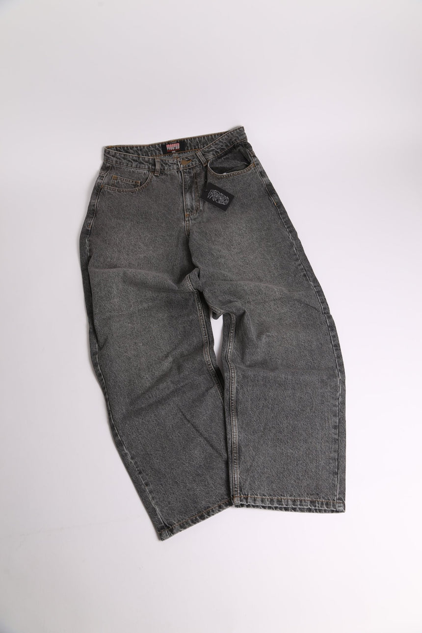 Frosted Classic Wavy Jeans Pants - Acid Grey - Spin Limit Boardshop