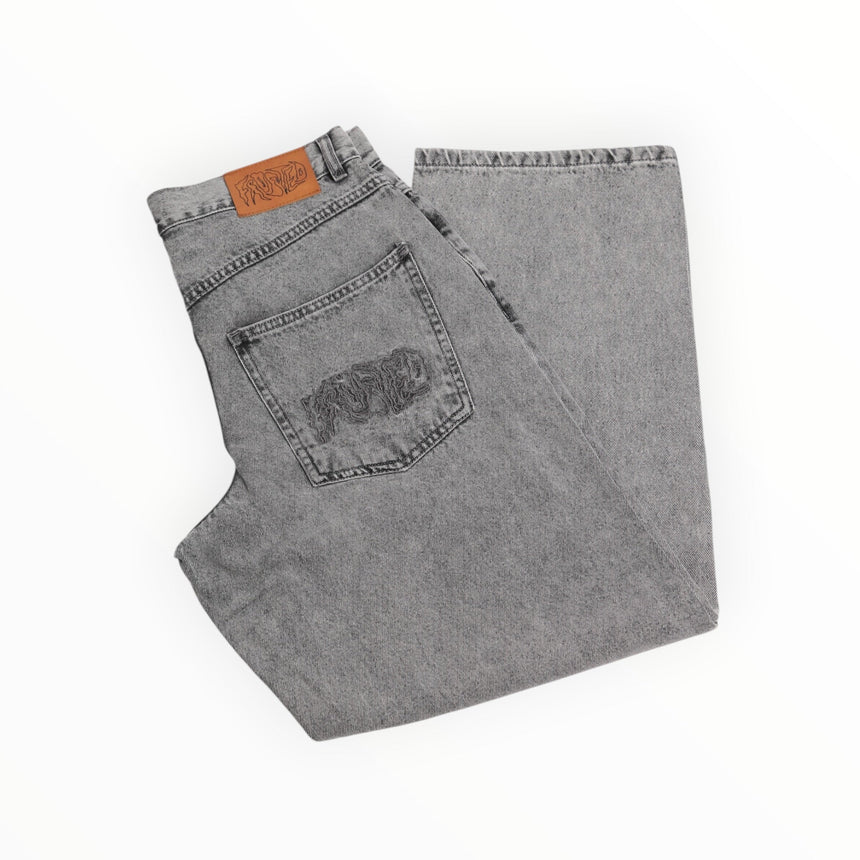 Frosted Classic Wavy Jeans Pants - Acid Grey - Spin Limit Boardshop