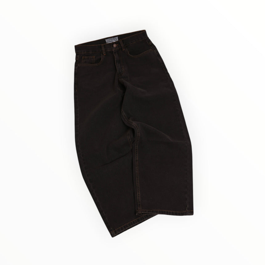 Frosted Classic Wavy Jeans Pants - Chocolate Brown - Spin Limit Boardshop