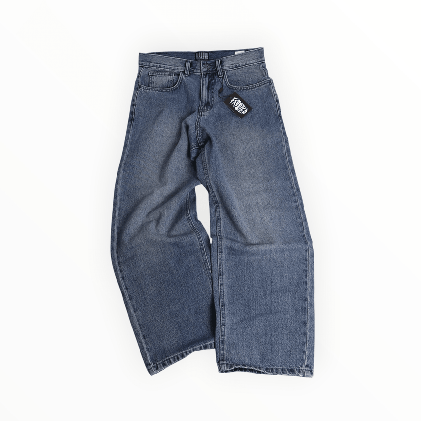 Frosted Classic Wavy Jeans Pants - Whisker Blue - Spin Limit Boardshop