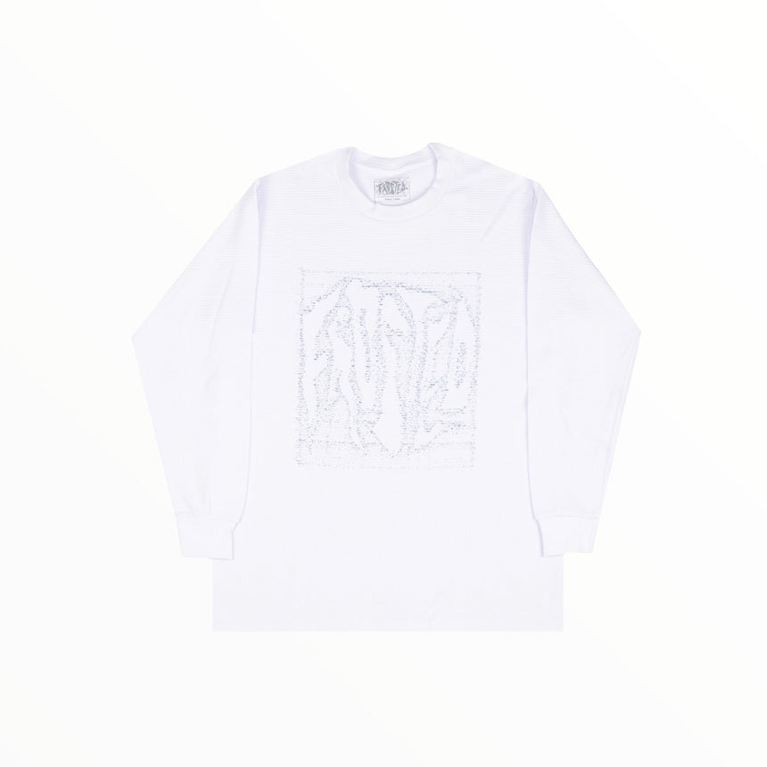 Frosted Dusty Waffle Longsleeve - White - Spin Limit Boardshop