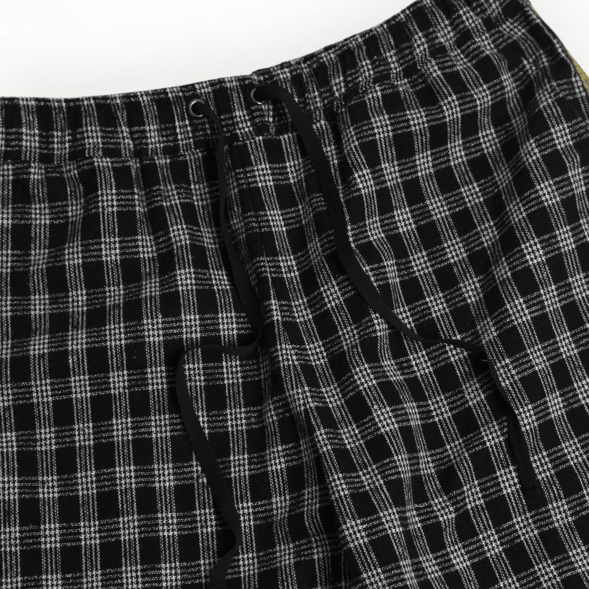Frosted Plaid Shorts - Black - Spin Limit Boardshop