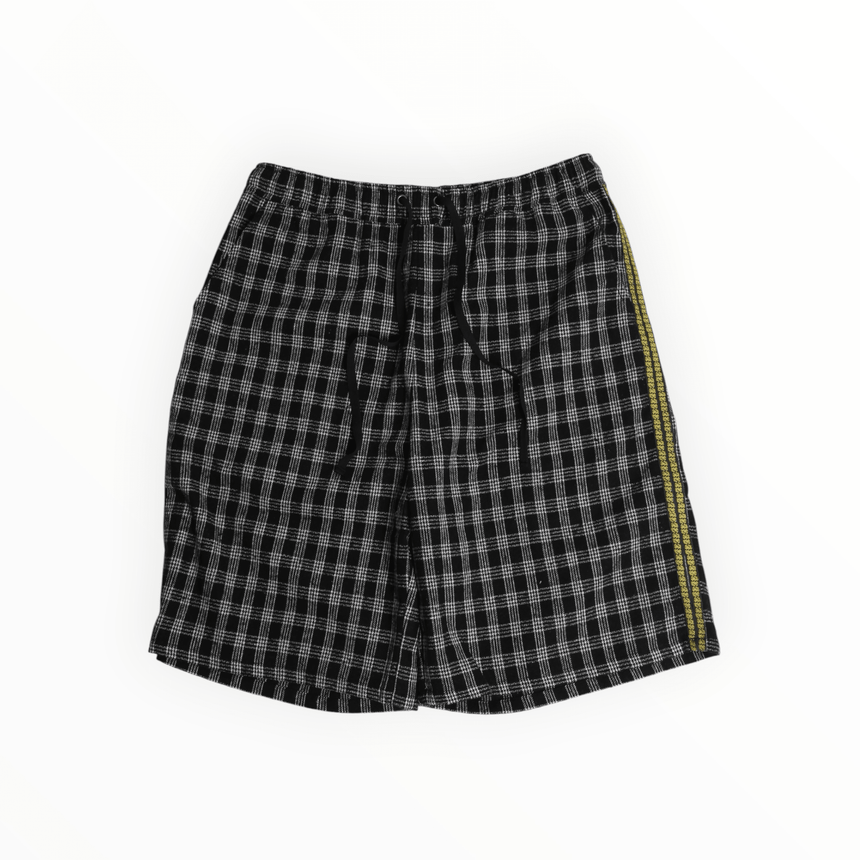 Frosted Plaid Shorts - Black - Spin Limit Boardshop