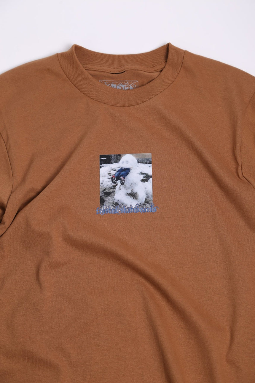 Frosted Snowman Graphic Tee - Brown - Spin Limit Boardshop