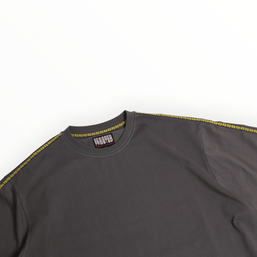 Frosted Striped Tee - Grey Striped - Spin Limit Boardshop