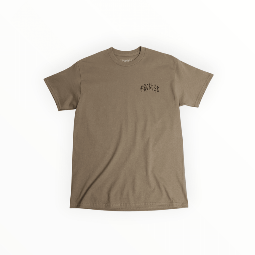 Frosted Vahan's Graphic Tee - Khaki - Spin Limit Boardshop