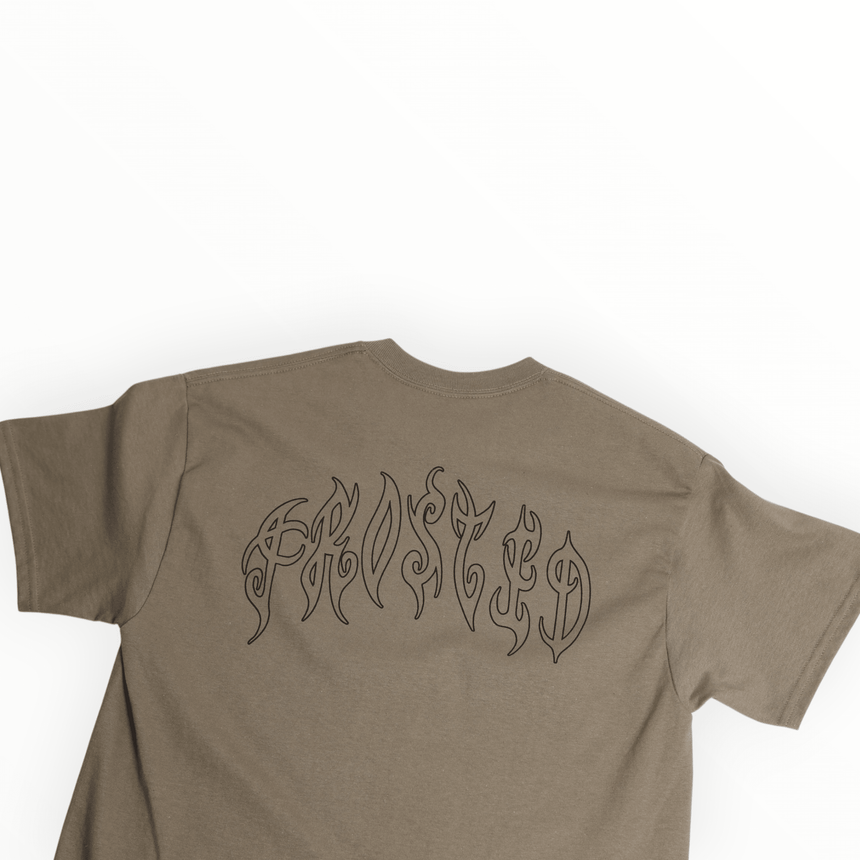 Frosted Vahan's Graphic Tee - Khaki - Spin Limit Boardshop
